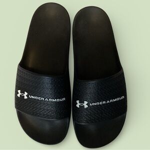 Under Armour Black Logo Slide Sandals